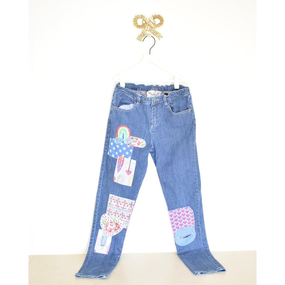Paper Wise Patch Jeans / 12 Blue